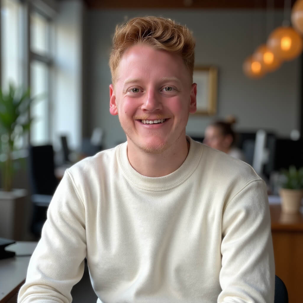 Foto des E-Commerce Beraters Lucas Folz in einem Büro
